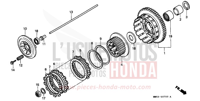 KUPPLUNG von CB1300 Super Bold'or ABS SCHWARZ (NH1K) von 1987